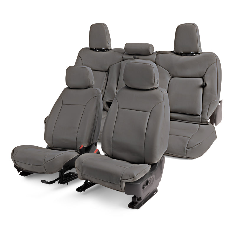 Covercraft 22-24 Chevrolet Silverado Leatherette PrecisionFit Custom Front Row Seat Covers - Stone