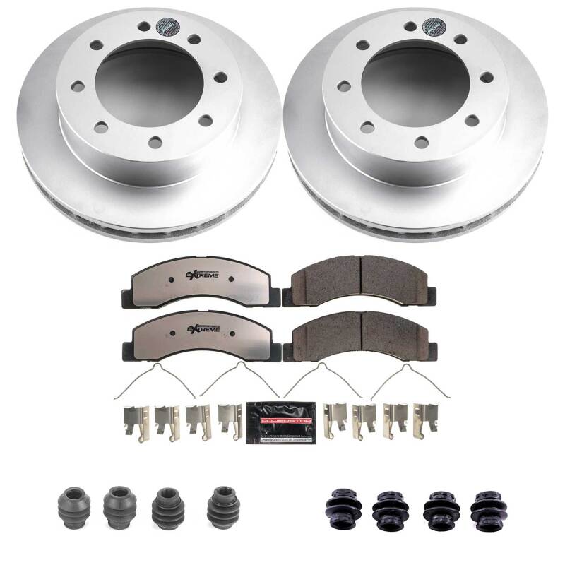 Power Stop 1999 Ford F-250 Super Duty Front Z36 Coated Truck & Tow Brake Kit