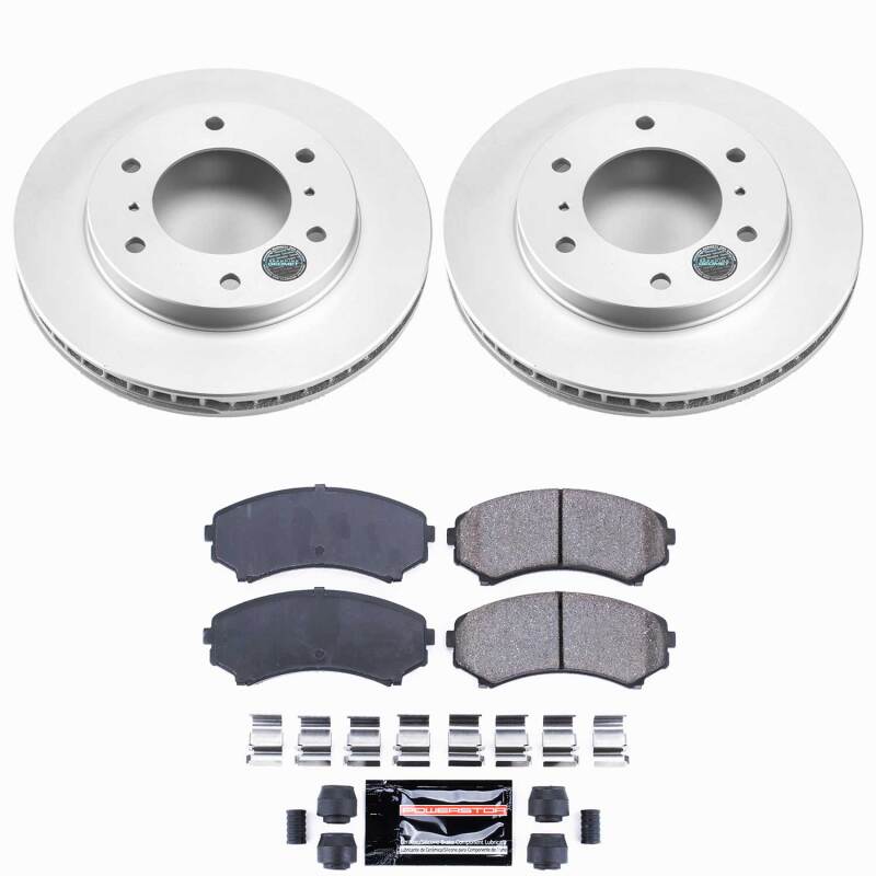 Power Stop 01-06 Mitsubishi Montero Front Z23 Coated Brake Kit