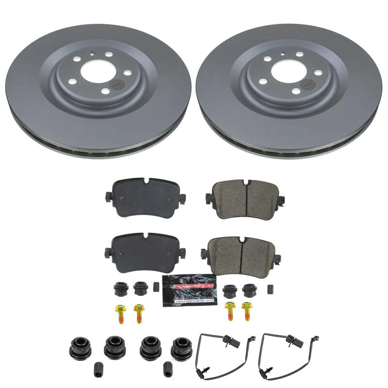 Power Stop 19-20 Audi A8 Quattro Rear Z23 Coated Brake Kit