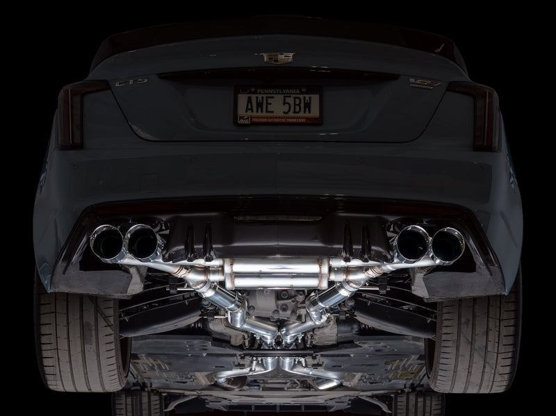 AWE 22-26 Cadillac CT5-V Blackwing SwitchPath Exhaust - Chrome Silver Tips