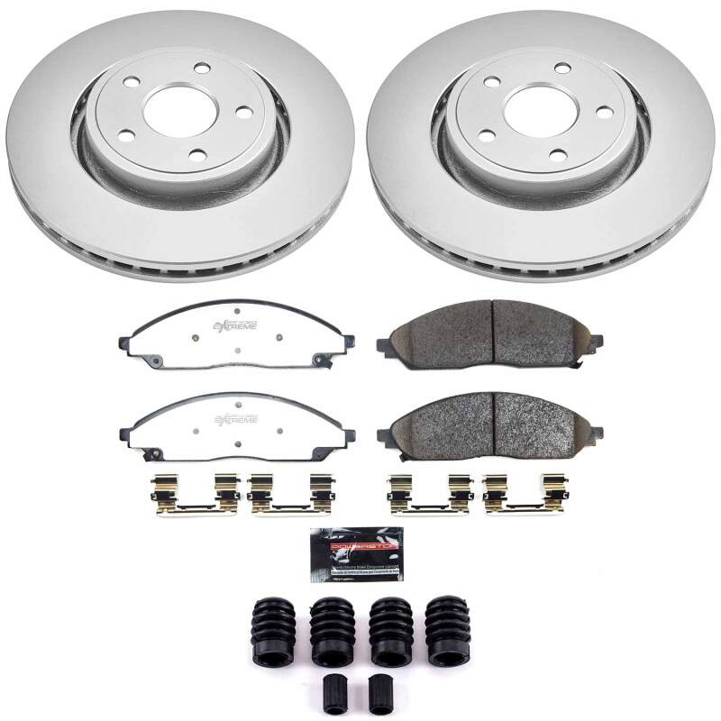 Power Stop 22-24 Jeep Grand Cherokee Front Z36 Coated Truck & Tow Brake Kit