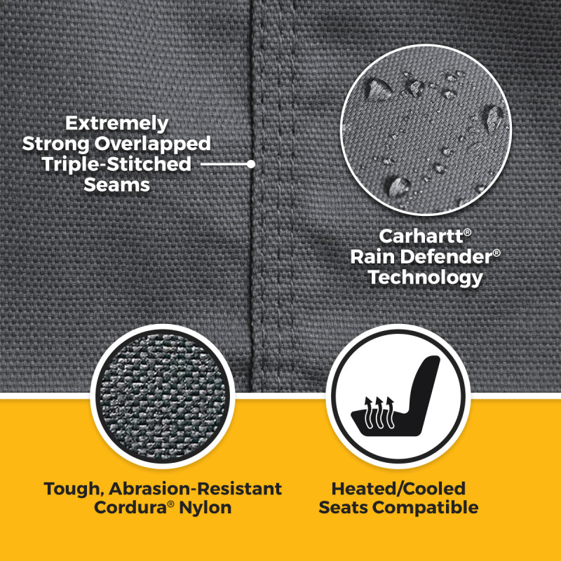 Covercraft  21-25 Ford F150 Carhartt Super Dux SeatSaver Front Row Custom Seat Cover - Gravel