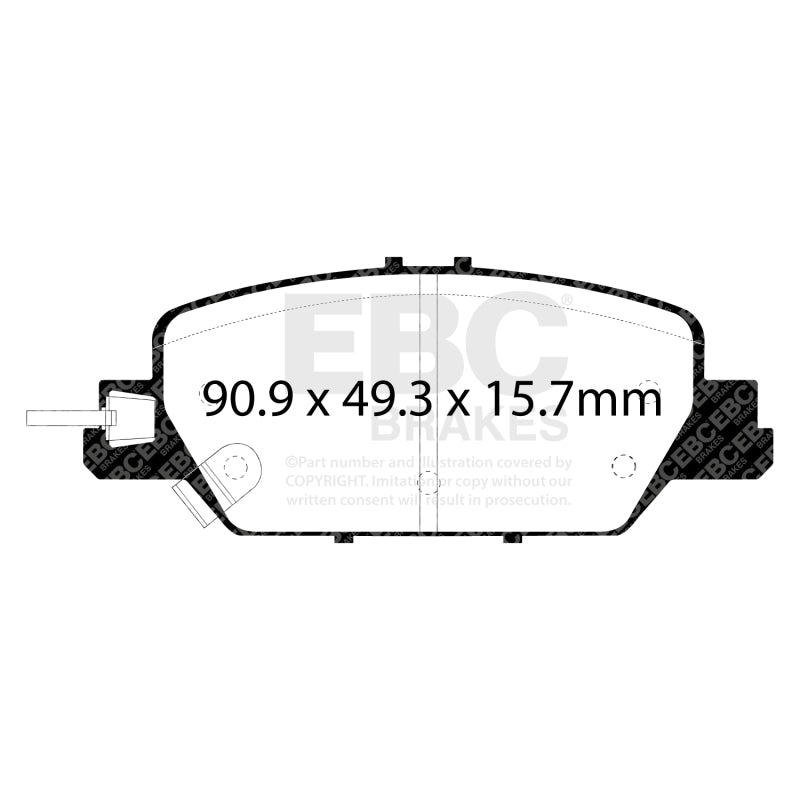 EBC 2017+ Honda CR-V 1.5L Turbo Yellowstuff Rear Brake Pads