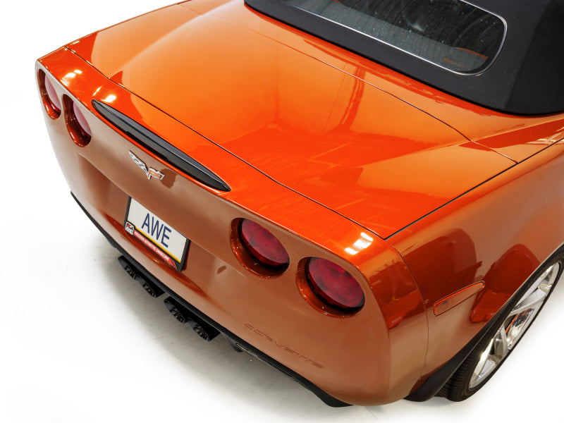 AWE Tuning 05-07 C6 Chevrolet Corvette 6.0L Track Edition Axleback Exhaust w/ Diamond Black Tips