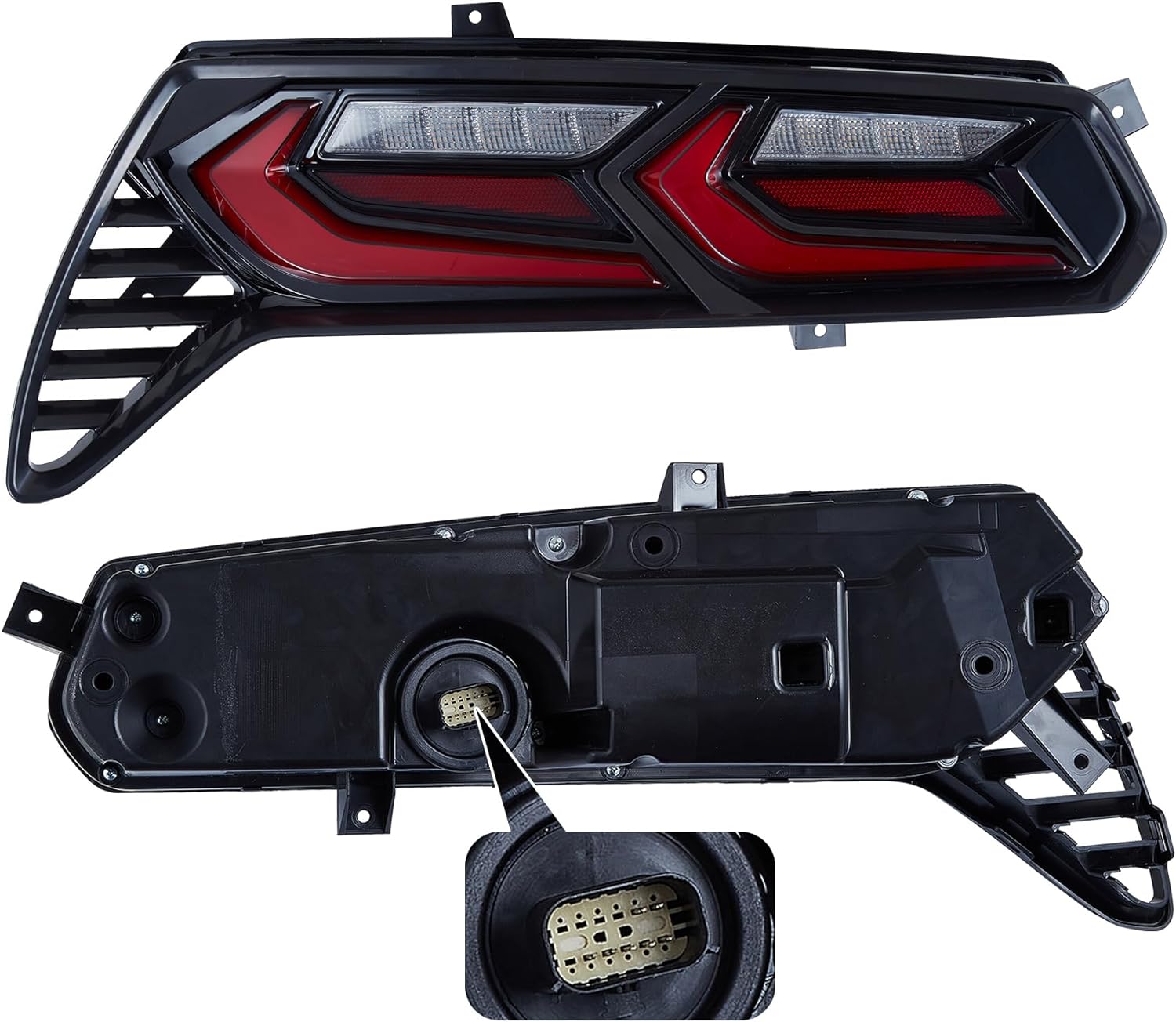 2014-2019 Chevy Corvette C7 LED Tail Lights w/ Sequential Turn Signal Red Lens