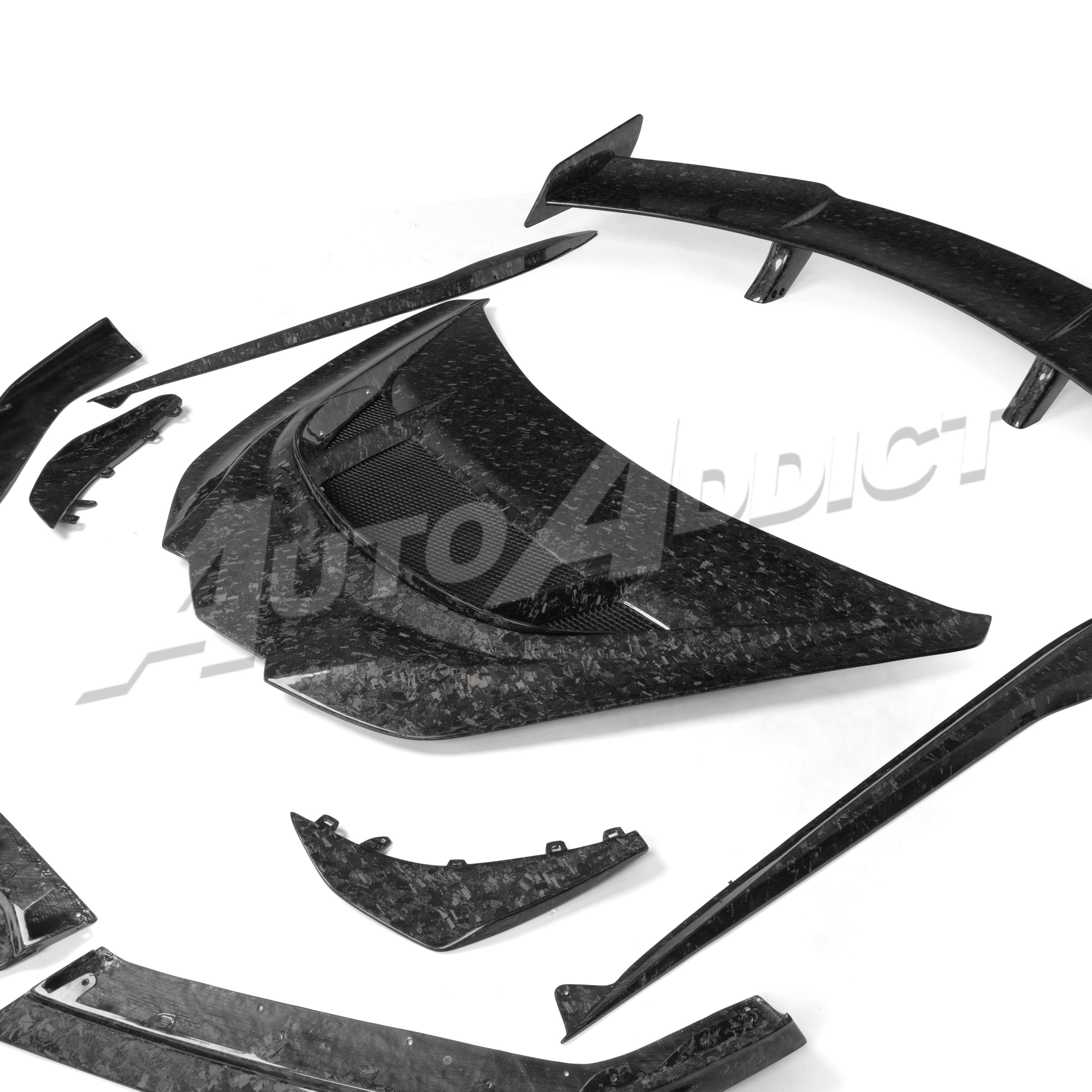 nstalled 2020-2026 C8 Corvette forged carbon ZR1 ZTK aero kit by Auto Addict USA and Quiet Racing Dallas