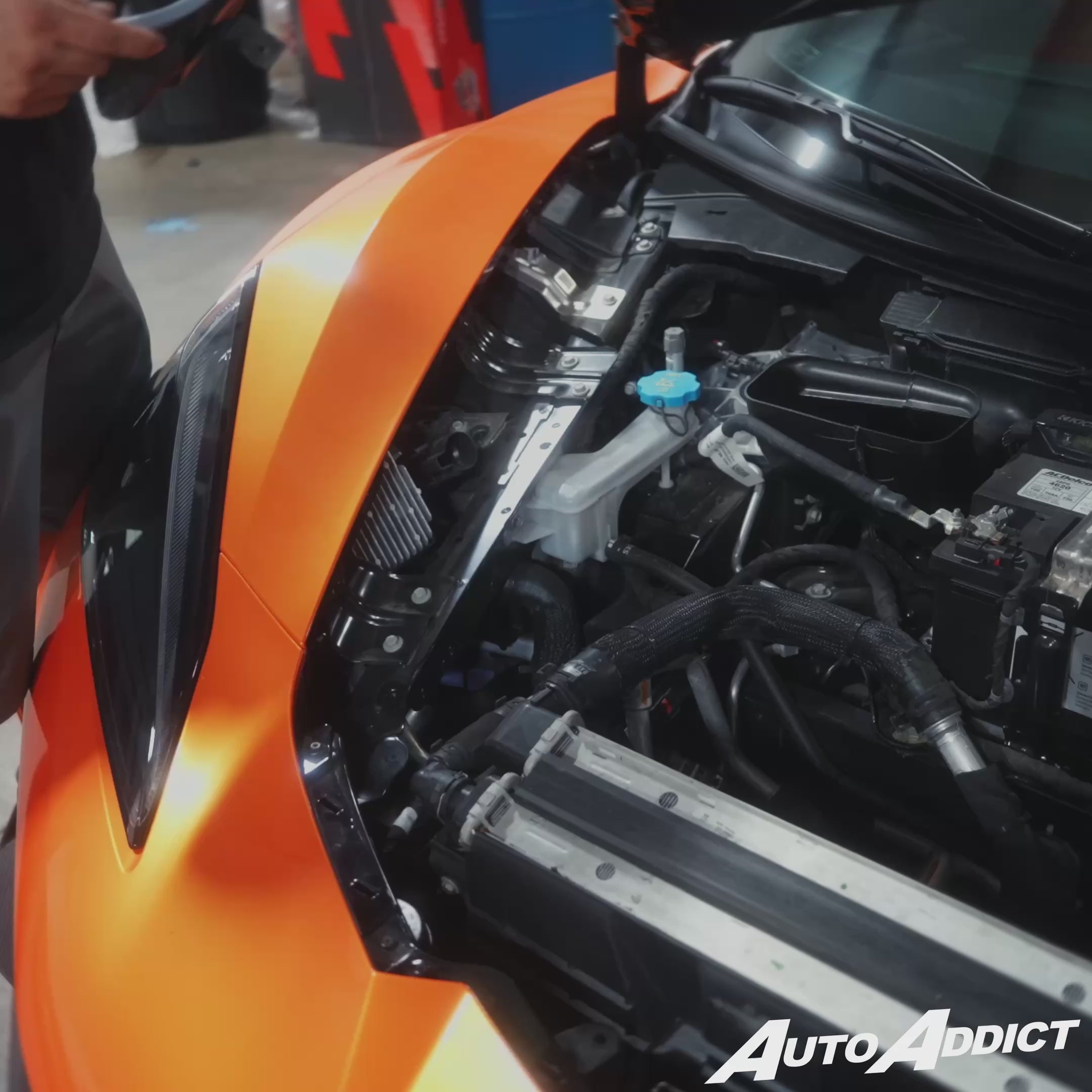 Auto Addict USA C8 ZR1 ZR1X Double Sided Dry Carbon Fiber Hood Air Extractor Replacement