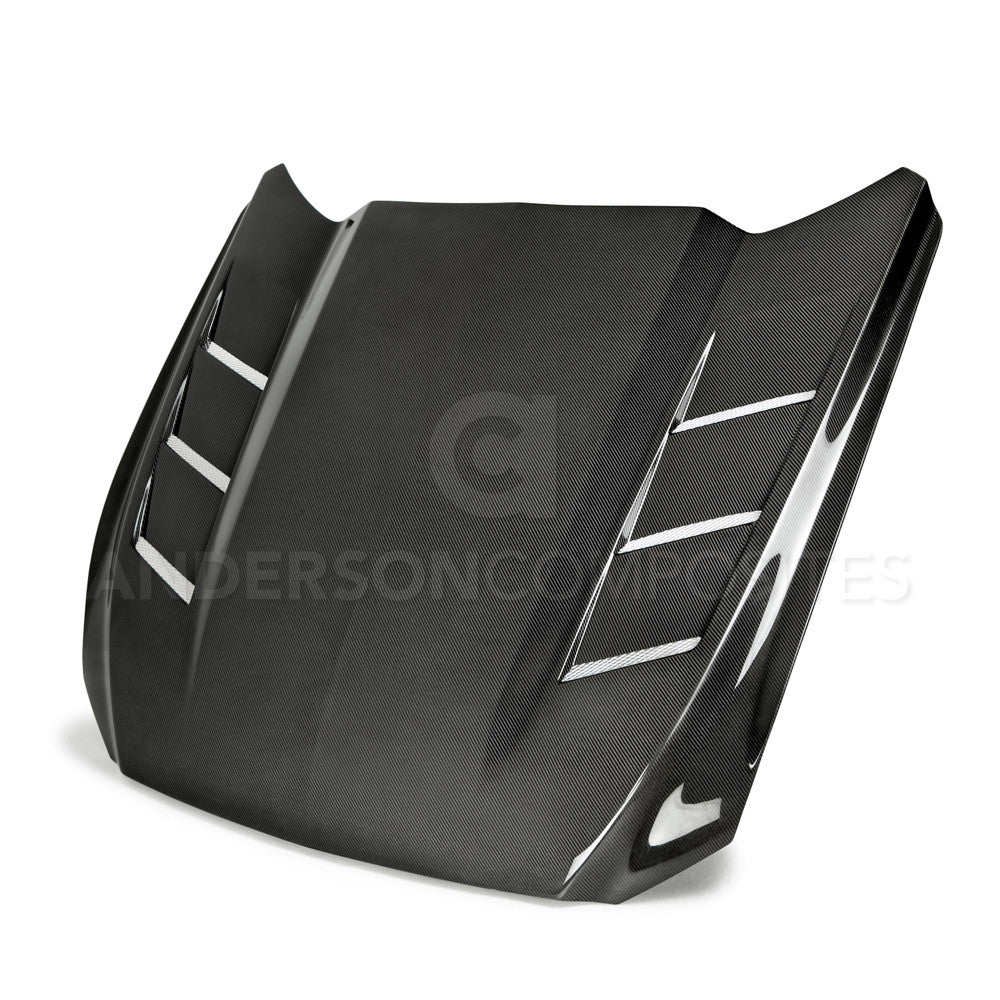 2015 - 2017 Mustang Double Sided Carbon Fiber Heat Extractor Hood