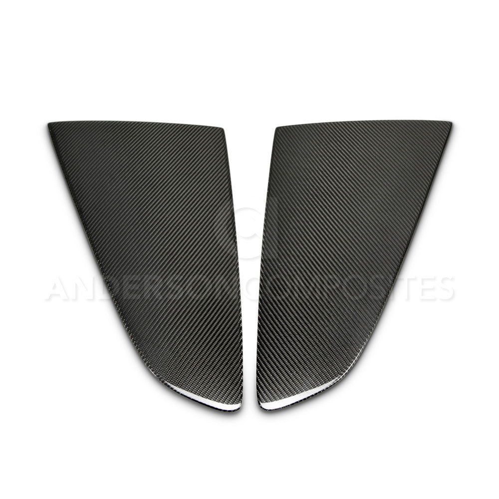 2015 - 2020 Mustang Carbon Fiber Type-Flat Side Window Louvers (Pair)