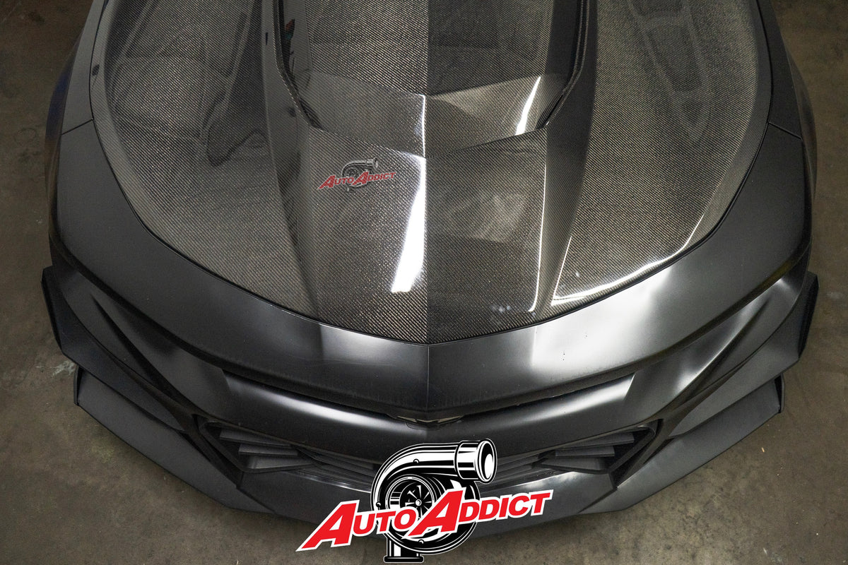 20162024 Camaro ZL1 TypeAZ Double Sided Full Carbon Fiber Hood
