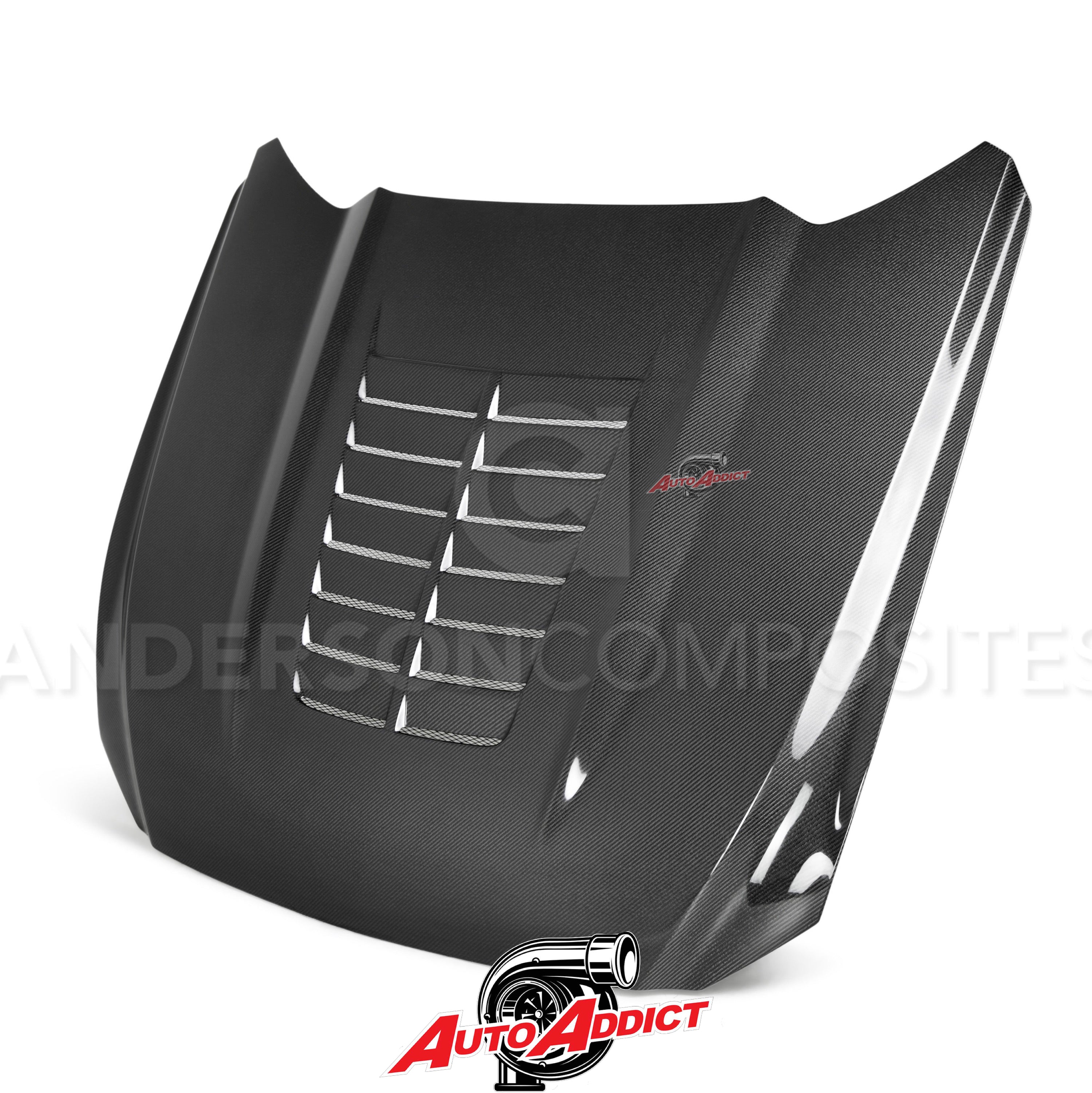 2015-2017 Ford Mustang Double Sided GT500 Full Carbon Fiber Hood