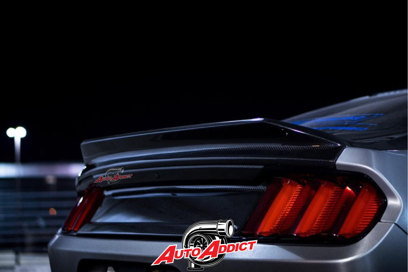 2015-2022 MUSTANG DOUBLE SIDED CARBON FIBER TYPE-ST DECKLID WITH INTEGRATED SPOILER