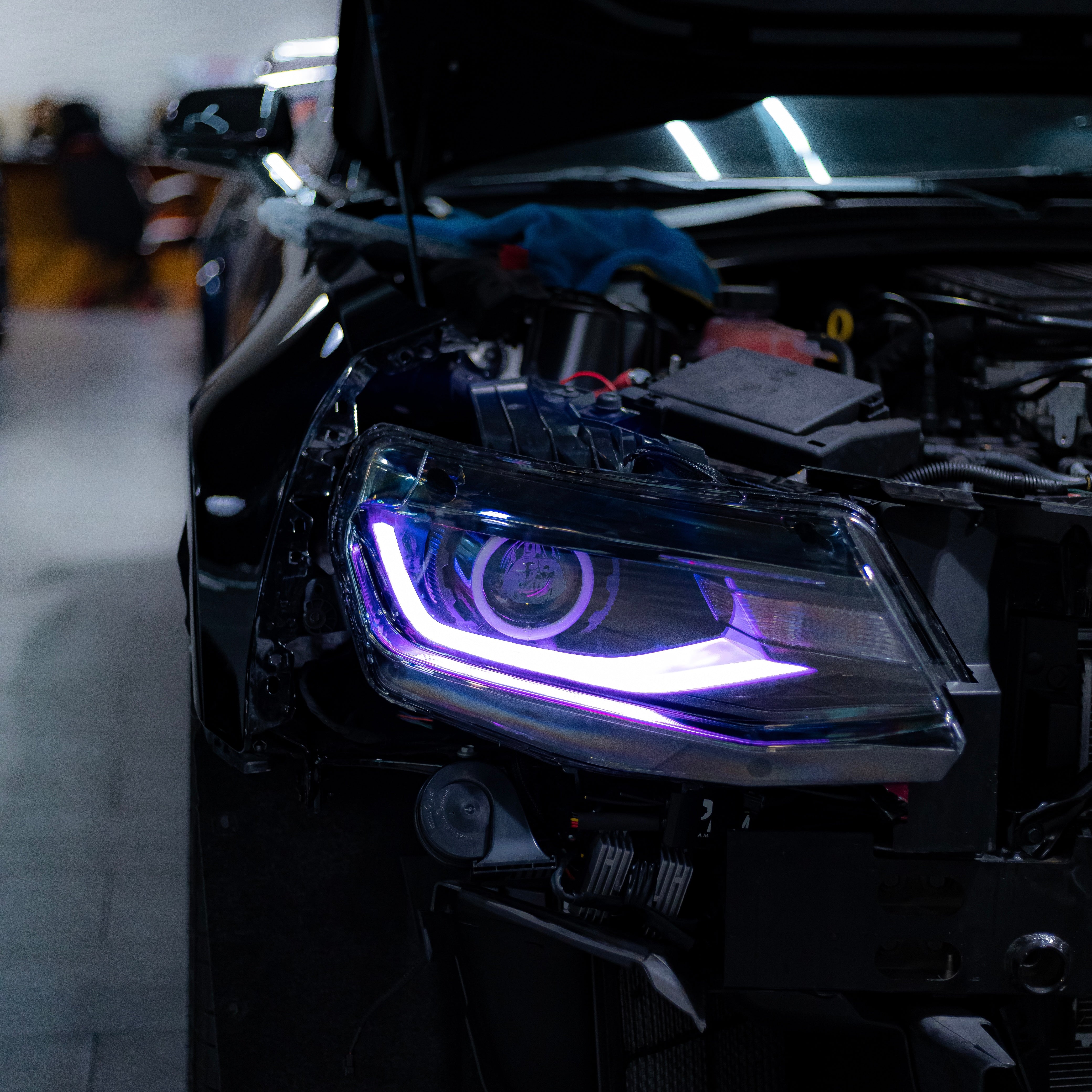2016-2018 Chevy Camaro OEM Replica Headlights Projector Custom RGBW Via Bluetooth