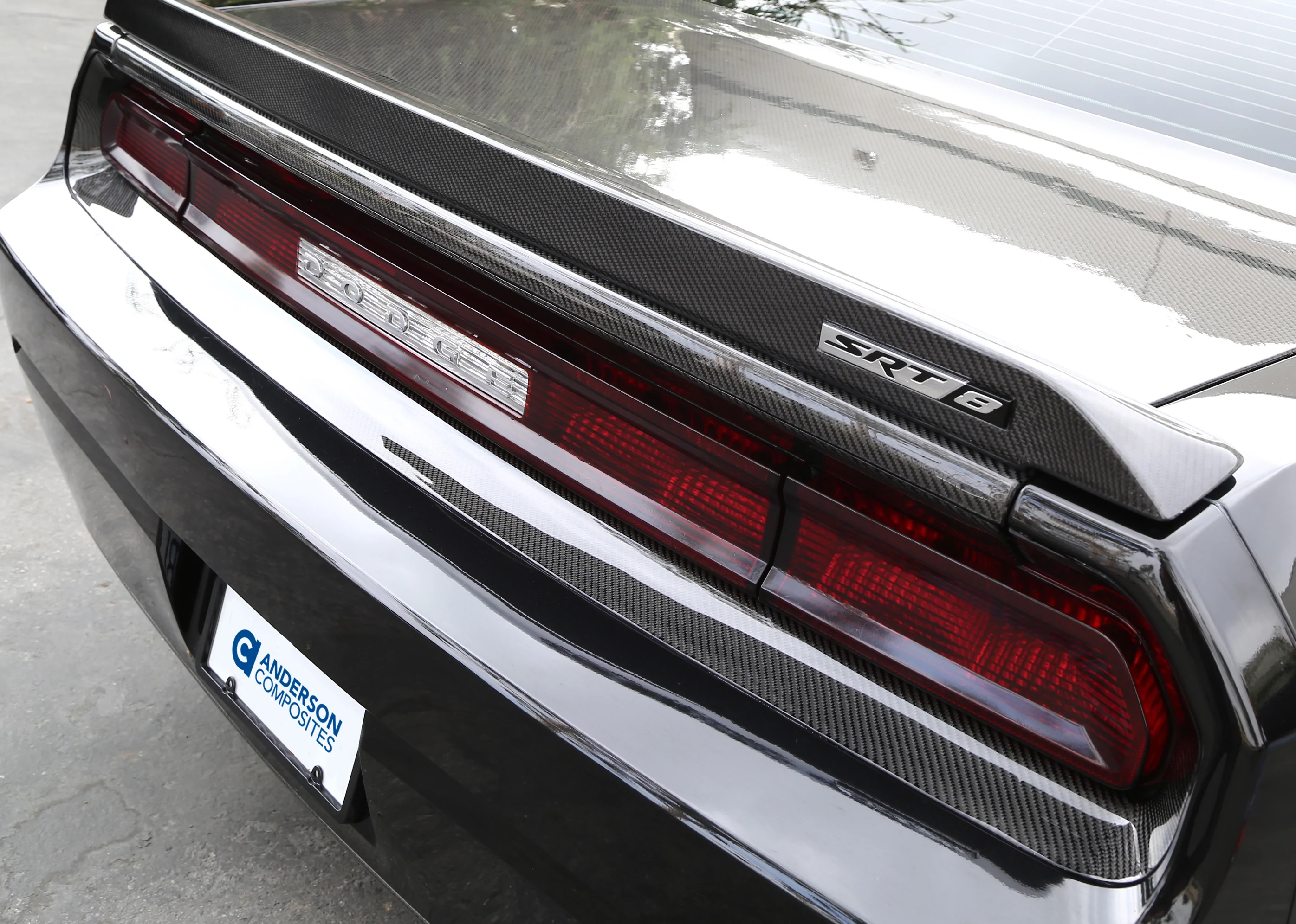 2008-2014 Dodge Challenger Carbon Fiber Upper Tail Light Surround