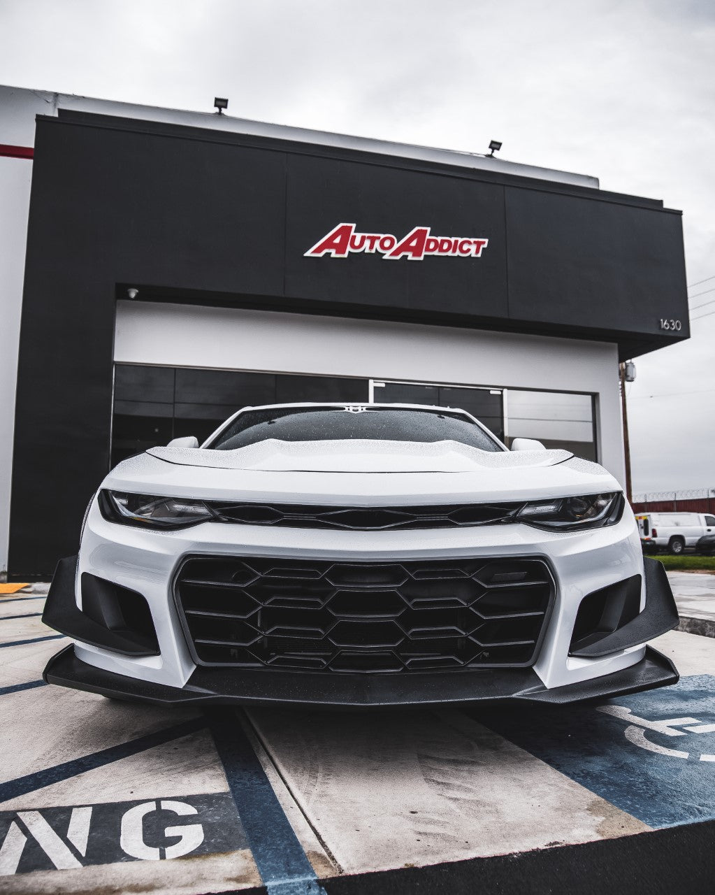 2019-2023 Chevy Camaro ZL1 1LE Track Package Front Bumper Conversion 13pcs Flat BLK Non RS Headlights